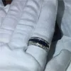 Eternity Fashion Jewelry Maschile anello di pietra 5A Zircon Cz oro bianco riempito Party Engagement Wedding Band Ring per gli uomini