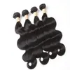 Cheveux humains malaisiens 4 paquets avec fermeture en dentelle 6X6 cheveux de bébé Extensions de vague de corps en trois parties centrales 6 par Six Closures7790784