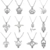 63 Projekty Perły Klatka Naszyjniki z Oyster Życzenie Naturalne Pearl Luxury Hollow Locket Charm łańcuchy dla kobiet Biżuteria