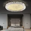 Luxe Rond Led Cristal Plafonnier Ultra-Mince 6 cm Encastré Lumières Luminaire Cristaux Mixtes pour Salon Chambre Cuisine