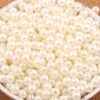 2000pcs/lot 6mm Ivory Round Pearl Charrm Beads Acrylic Loose Bead Plastic Spacers L3121 Hot Jewelry diy