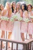 Sommer Frühling Schönes Brautjungfernkleid Rosa Land Strand Garten Formelle Hochzeit Party Gast Trauzeugin Kleid Plus Size Maßgeschneidert