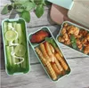 Worthbuy Japanse Magnetron Lunchbox voor Kinderen School Eco-vriendelijke BPA Gratis Tarwe Straw Bento Box Keuken Plastic Voedsel Container