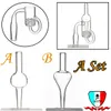 Diamond Knot Loop Quarz-Banger + Glas-Vergaserkappe, 10 mm, 14 mm, 18 mm männliches/weibliches Gelenk, Quarz-Loop-Banger-Nägel für Glasbongs, Dab-Rigs