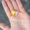 Barattoli di vetro piccoli da 100 pezzi da 5 ml con tappo in plastica a vite dorata Bottiglie di campione di profumo Bottiglie di vetro piccole