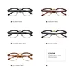 RECIÉN LLEGADO Clásico Retro Lente transparente Monturas de empollón Gafas Marca de moda Hombres Mujeres Anteojos Vintage Medio marco de gafas de metal