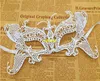 100pcs/lot Hard White Lace Mask sexy lace half face Party Masquerade Mask Cosplay eye Mask For Girls Carnival