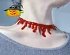 Halloween dekorera skräck vampyr mörkt blod Halsband KTV spökhus kreativ personlighet blod Halsband Hallowmas 100st