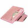 Lüks Bling Glitter Deri Cüzdan Için iPad Mini 6 1 2 3,4, iPad 2 3 4, 5 6 Hava 2 9.7 '', 2017 2018 PU Sparkle Tutucu Kart Durumda Cilt Tutucu Standı Kapak Kapak