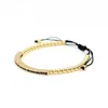 Moda cor ouro feminino pulseiras ajustáveis ​​pulgles anil arjandas micro pavimentação cz charme trançando macrame pulseira jóias