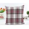 Classique grande taie d'oreiller en treillis Linge naturel maison décorative plaid taie d'oreiller salon lit bureau housse de coussin 45 * 45 cm 9 couleurs C5293