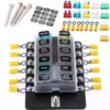 Car 12 Way Circuit Standard Ato Blade ATC ATO LED Fuse Box Block Holder DC 32V230J