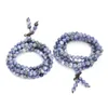 1pc Hot 6mm 8mm Natural Sodalite Stone Healing Gem Stone 108 Buddhist Prayer Beads Tibetan Mala Stretch Bracelet Necklace