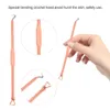 Blackhead Remover Tool Kit 4 Pcs/Set Blackhead Whitehead Blemish Acne Removal Tool Antibacterial Coating Handle