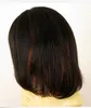 perruque femme 100% cheveux naturels mi-longs mèches noir/rouge BAHIA 1b410