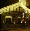 6m * 1m 256LED Vorhang Licht String LED Eisstreifen Lichter Weihnachten Garten Dekoration Party Hochzeit Holiday Flash String Fairy Lampe