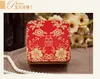 scatola di caramelle rossa in ferro per la festa di nozze cinese