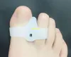 100 París/lote Gel de silicona Corrector de pulgar Hallux Valgus Dispositivo de órtesis ósea del pie cuidado de los pies aparato de doble anillo soporte