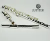 Jupiter JFL511es 16 hål stängda C Key Flute Cupronickel Silver Plated Concert Flute med Case Cleaning Cloth for Students 5087289