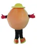 2018 Vendita in fabbrica calda Leggero e facile da indossare un costume mascotte palla arancione con cappello giallo da indossare per adulti in vendita