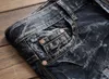 メンズジーンズファッションメンズブレンチブラックデザイナータイの染料のスクラッチストレートレッグデニムパンツスリムフィットバイカーヒップホップズボンJB9890