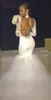 バックレスVネックマーメイドのウェディングドレス2020ニューレース長袖プラスサイズの国カスタムブライダルガウン列車教会の花嫁のドレス新着
