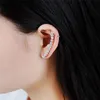 Nuovissimo strass cristallo pieno trago polsino dell'orecchio personalità punk avvolgere orecchini a clip per le donne gioielli piercing all'orecchio