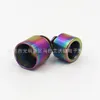 510 810 Draad Druppeltips Regenboogkleur Roestvrij staal SS Druppeltip voor mondstuk met brede boring TFV8 TF12 Prince Tank Bulb Glass DHL