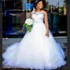 Modeste pure tulle arabe robes de mariée boule perles cristal plus la taille pays saoudien africain personnalisé robe de novia robe de mariée formelle