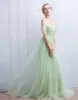 Une ligne Pageant robes de soirée femmes vert clair hors épaule robe de mariée occasion spéciale bal demoiselle d'honneur robe de soirée 17LF277