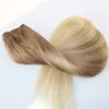 Echthaarverlängerungen aus reinem Remy-Echthaar, Ombré Nr. 8 bis Nr. 60, blondes Haar, Schuss, glatt, gerade, Balayage-Haarbündel, Balayage, unverarbeitet, Brasilien, 246 x