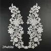 Patchs en tissu pour col, garniture, décolleté, appliques pour robe, chemise de mariage, vêtements, bricolage, couture, fleur, dentelle brodée florale, nice2087