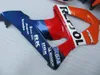 Wysokiej jakości wróżki Zestaw do Honda CBR900RR CBR929 2000 2001 Blue Orange Red White White Cairing Kit CBR929RR00 01 QR47