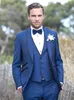 Nouveaux styles Slim Fit Royal Blue Groom Tuxedos Groomsman Blazer Excellent hommes d'affaires formel costume de soirée de bal (veste + pantalon + cravate + gilet) NO: 891