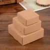 3 tailles petites boîtes de papier kraft brun boîtes d'emballage en carton pour cadeau faveur de mariage emballage savon cuisson akes biscuits chocolat boîte d'emballage