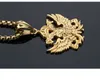 Новое стальное подвесное ожерелье русские двойные ожерелья Eagle Chep Gold Hip Hop Fashion Jewelry Мужчины женщины