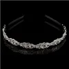 Luxe Couronne De Mariée Coiffes Sparkle Rose Or Argent Strass Cristaux Roayal Couronnes De Mariage Cristal Voile Bandeau Cheveux Acces2694391