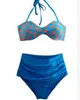 Yüksek Bel Bikini Kadınlar Vintage Pin Up Mayo Polka Dot Seksi Mayo Moda Retro Biquini Maillot de Bain Mayo Beachwear B4043