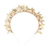 New Shiny Alloy Copper Wire Leaves Traditional Handmade Costume Gold Plated Headwear Accessories Fashion Jewelry