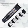 Professional Waterproof Hair Trimmer LED Display Men's Haircut Cutting Machine Grooming Low Noise Clipper Titanium Ceramic Blade