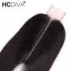 8a Vison Brésilien Cheveux Raides 3 Bundles avec 2x6 Fermeture Brésilienne Vierge Fermeture de Cheveux Humains Pour Les Femmes Noires Dentelle Profond Moyen Partie Libre