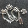 100% sant 4mm Quartz Nail Accessories Kupollösa hinkar banger Quartz Nail 14mm hanled 45 90 grader för vattenrör