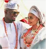 Oryginalny Coral African Bridal Costume Party Biżuteria Bride and Groom Real Coral Koraliki Nigerii Wedding Para Biżuteria Zestawy Abh786