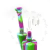 Najnowszy lekting Recykler Dab Rig Quartz Style Hookh Bong Wiadro Oil Rigs Bongs Rury wodne Kolorowe Bubbler Silikonowy