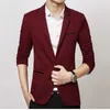 Atacado-Riinr Nova Chegada Homens de Luxo Blazer Nova Primavera Moda Marca Algodão Algodão Slim Fit Homens Terno Terno Masculino Blazers Homens