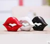 Pottery lips home decor crafts room decoration kawaii ornament porcelain figurines christmas decoration