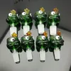 Smoking Pipe Mini Hookah glass bongs Colorful Metal Shape Frog cartoon glass bubble head