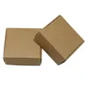 7x7x3 cm Brown 30 peças Kraft Papel Handmade Soap Pack Caixa para enfeites de jóias Placa de cartão presentes Artes Artes Artesanato Armazenamento Embalagem Caixas
