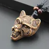 Mode Hele Veel 12 Stukslot Cool Men039s Sieraden Tribal Stijl Wolf Hoofd Hanger Ketting Amulet Drop MN3744270071