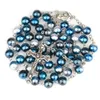 Collana di rosari con perle imitazione sfumatura di 12 colori da 8 mm con collane di rosario con croce crocifisso